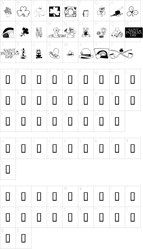 Schriftzeichen Karte