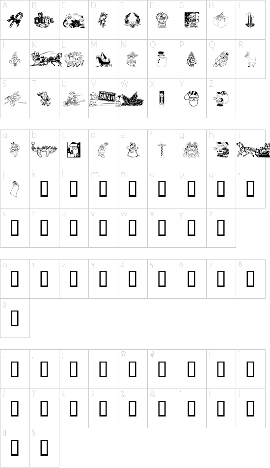 Schriftzeichen Karte