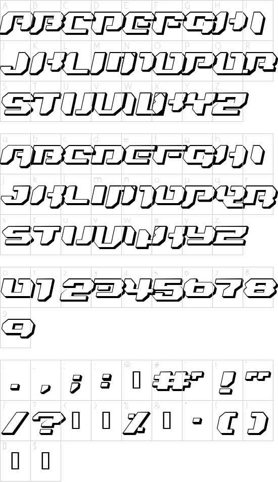 Schriftzeichen Karte