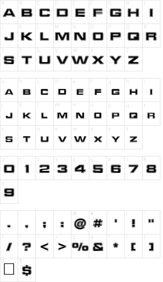 Schriftzeichen Karte