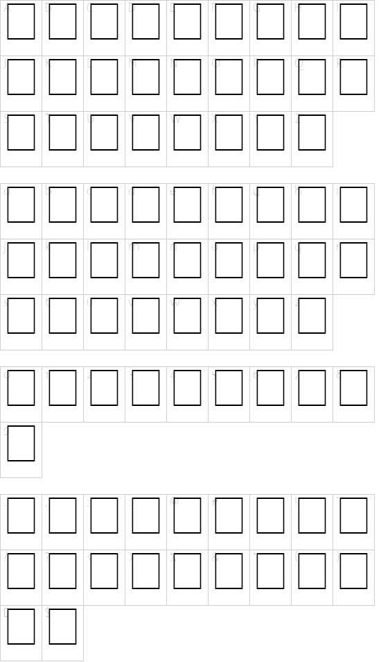 Schriftzeichen Karte
