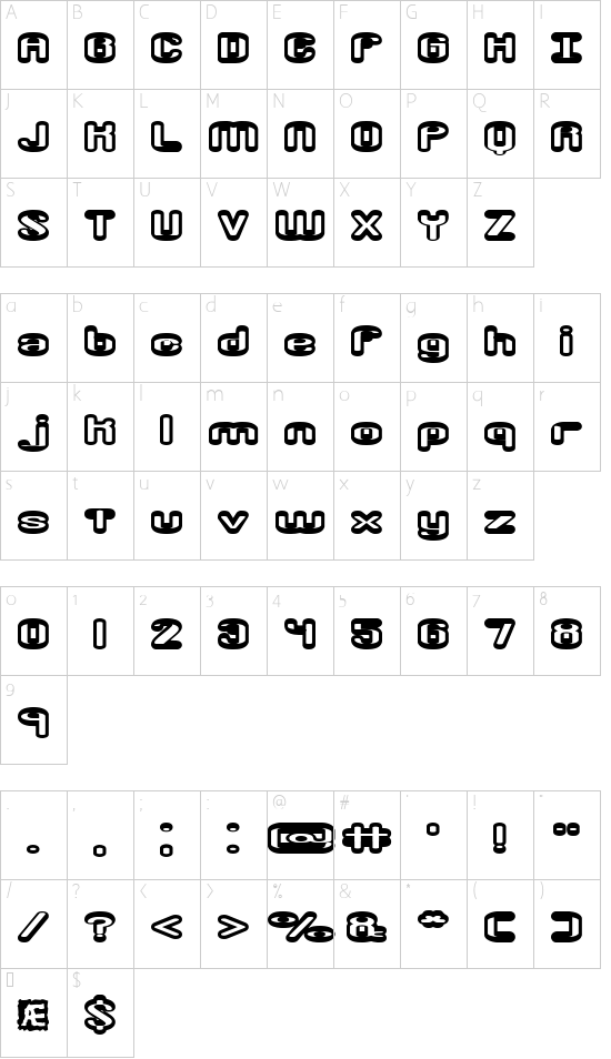 Schriftzeichen Karte