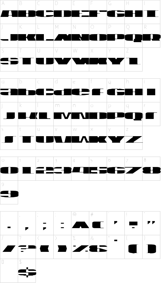 Schriftzeichen Karte