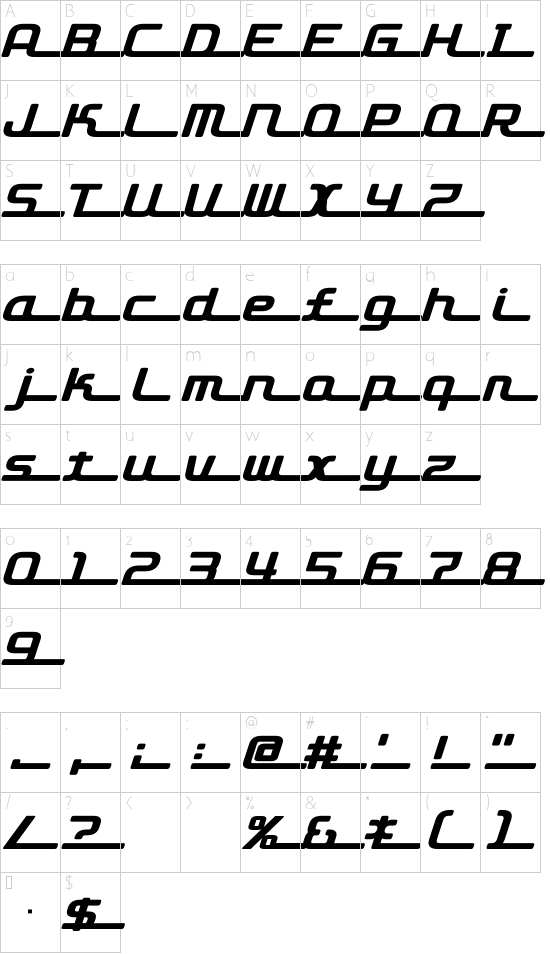 Schriftzeichen Karte