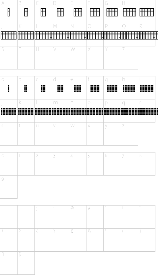 Schriftzeichen Karte