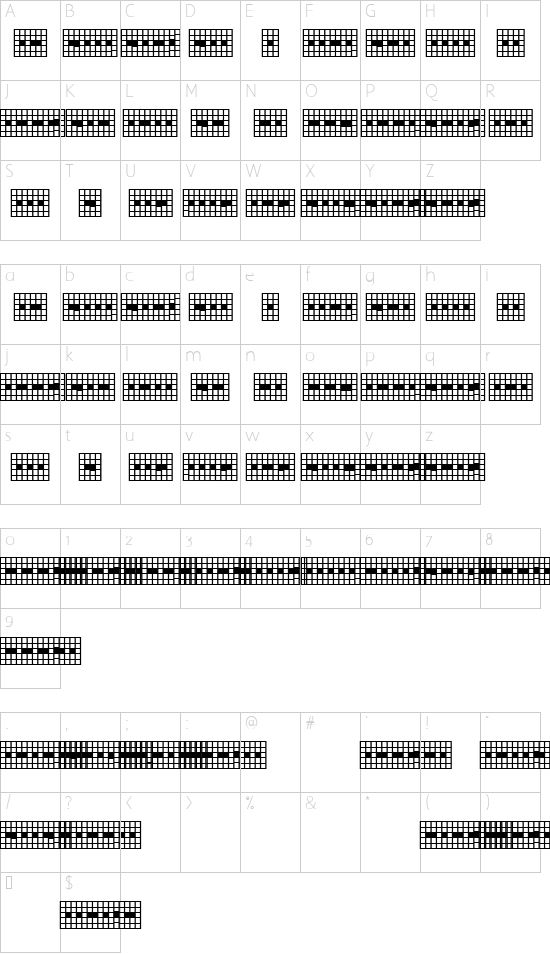 Schriftzeichen Karte
