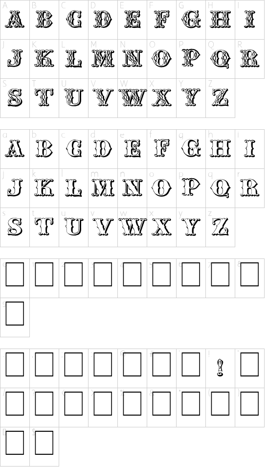 Schriftzeichen Karte