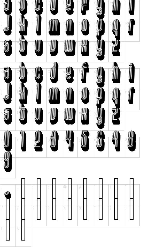 Schriftzeichen Karte