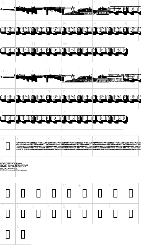 Schriftzeichen Karte