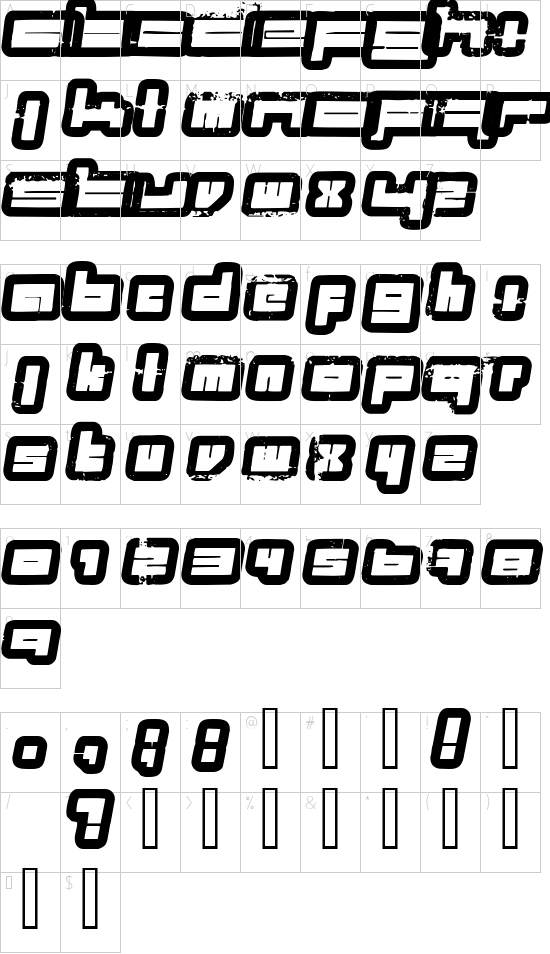 Schriftzeichen Karte