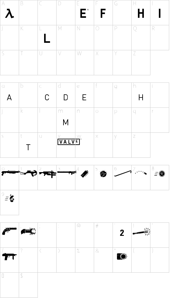 Schriftzeichen Karte