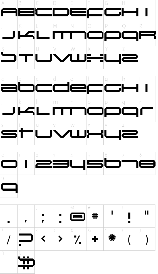 Schriftzeichen Karte