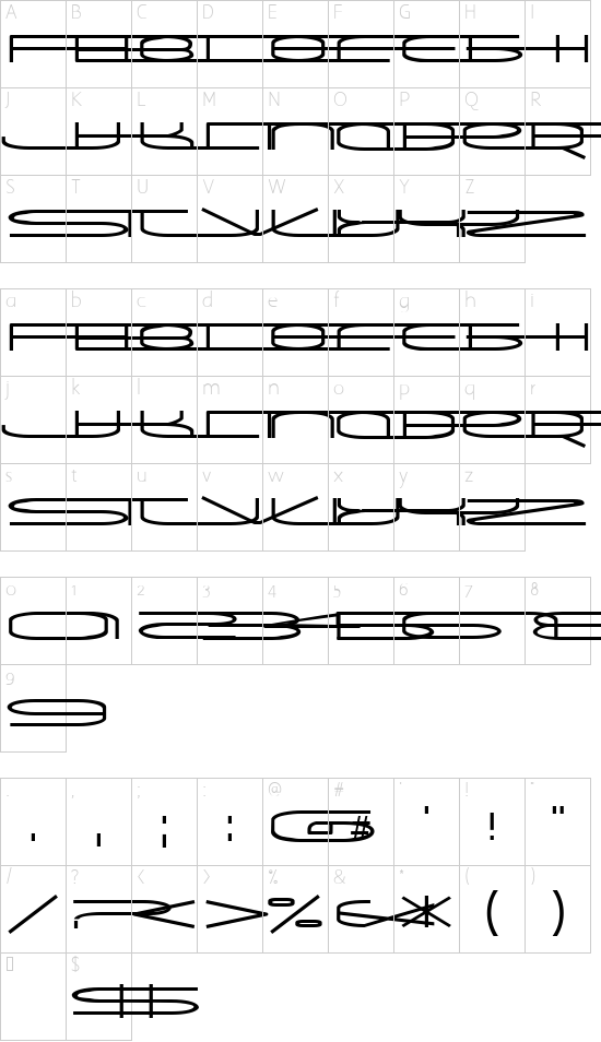 Schriftzeichen Karte