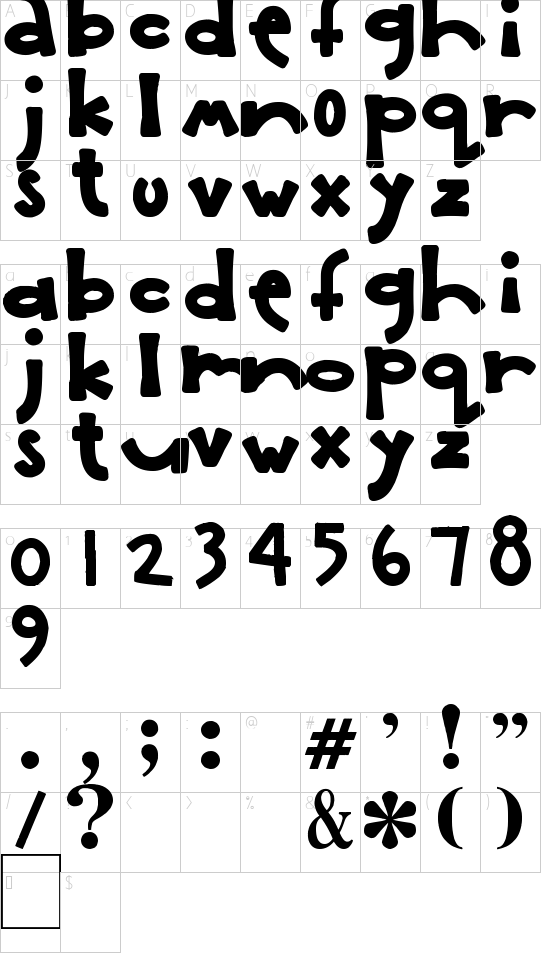 Schriftzeichen Karte