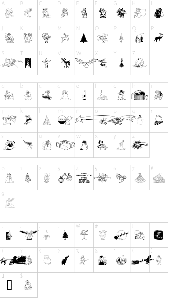 Schriftzeichen Karte
