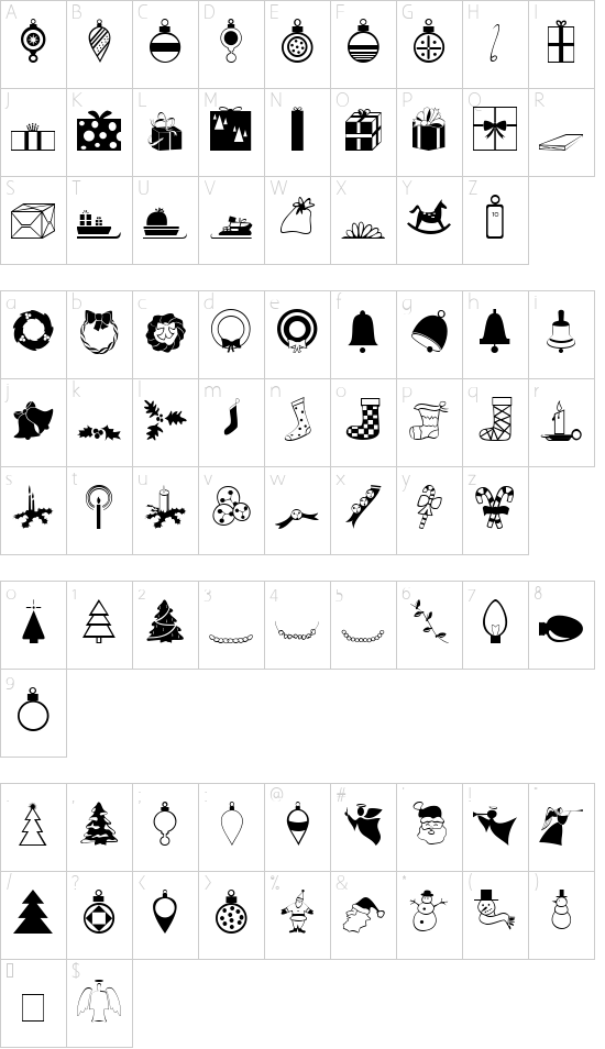 Schriftzeichen Karte