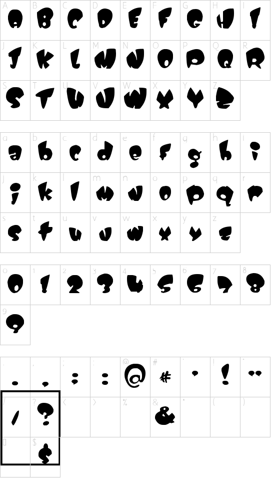 Schriftzeichen Karte