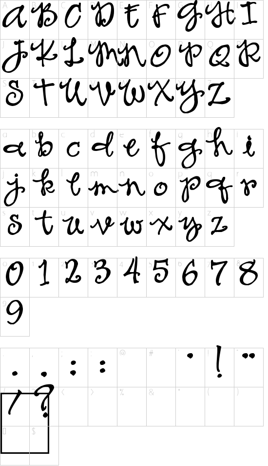 Schriftzeichen Karte