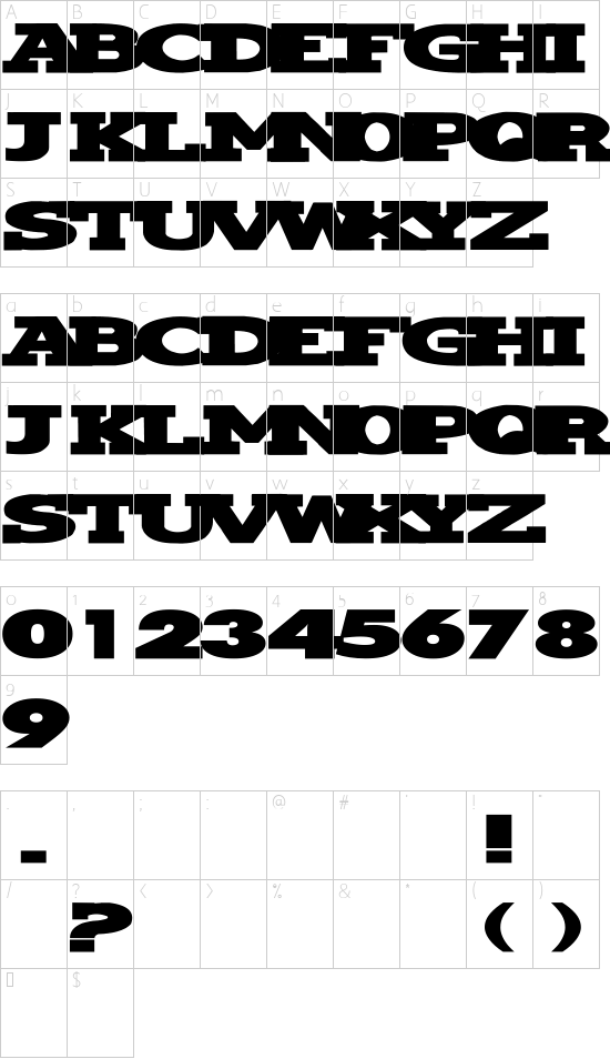 Schriftzeichen Karte