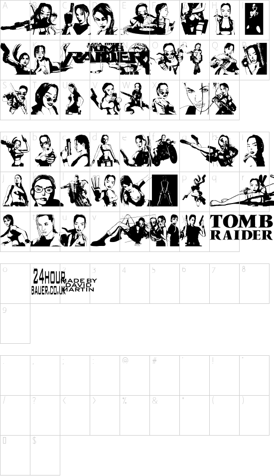 Schriftzeichen Karte