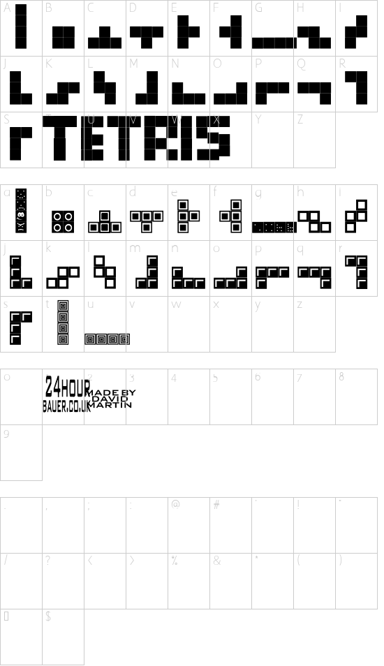 Schriftzeichen Karte