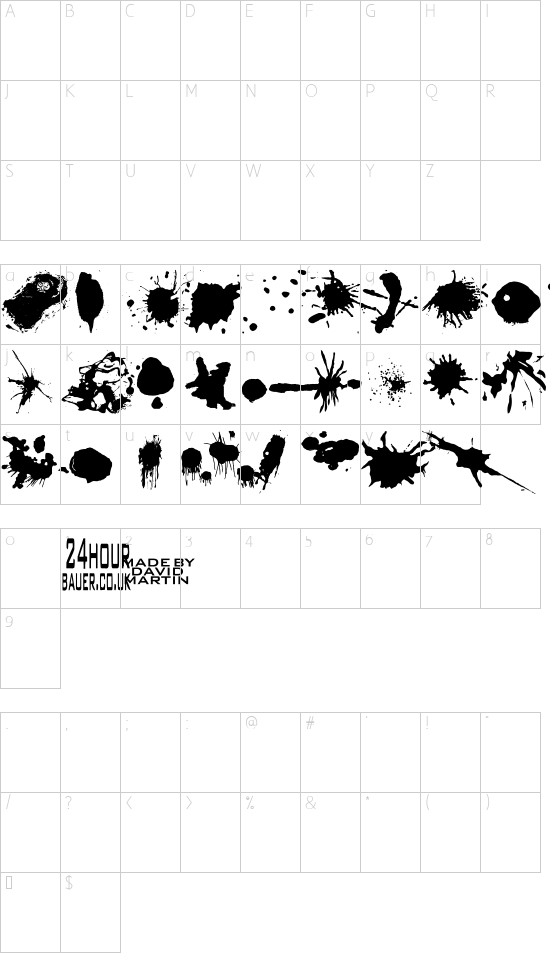 Schriftzeichen Karte
